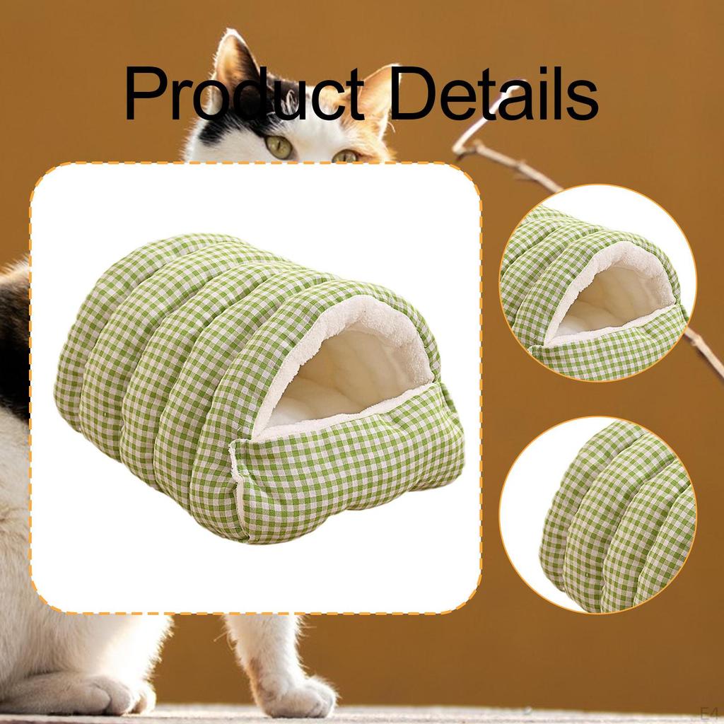 Cat House Dog Bed with Cushion Self Warming Nest Kennel Warm Soft Nest, for Puppy Small