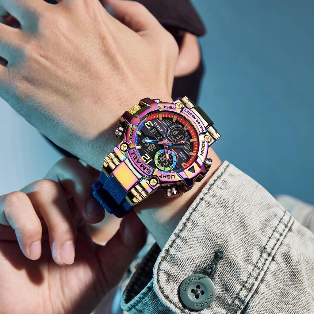 SMAEL 8110 LED Watches New 50m Waterproof Digital Watches Shockproof Sports Men Electrionic Sports Watches Men
