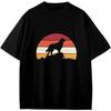 Silhouette Retro Golden Retriever Pet Dog Boys Girls Teens T-Shirt Anime Gift