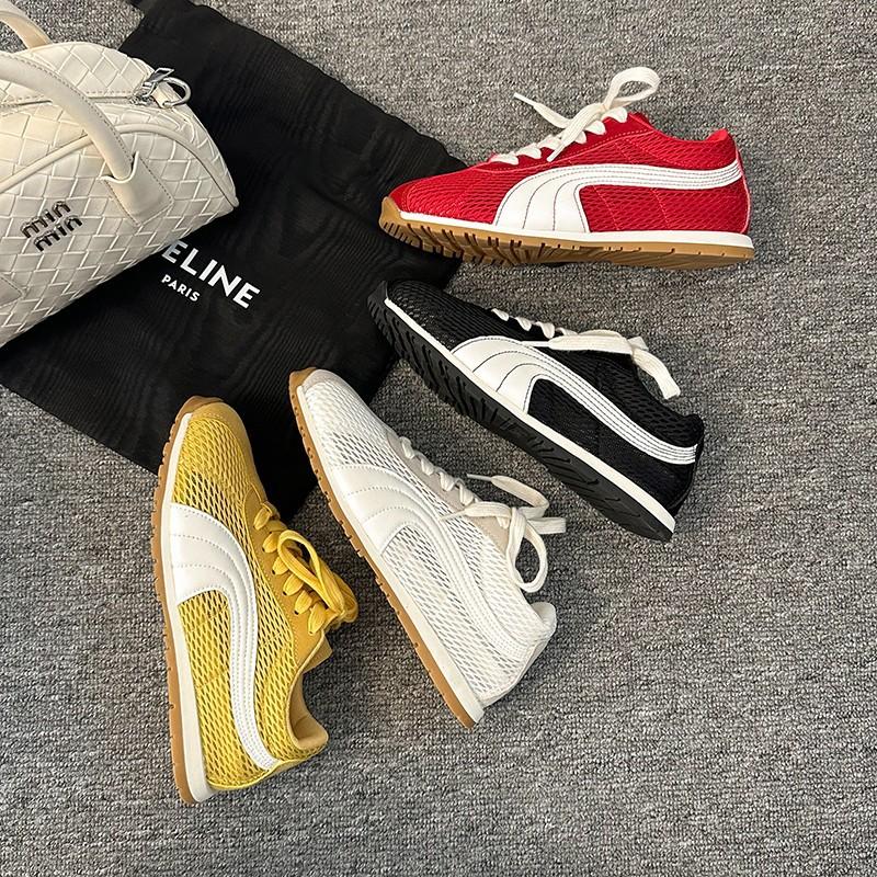 Super Fire Red Forrest Gump Training Shoes Women's 2025 New Summer Thin Mesh Sports Casual Shoes Flat Baseplate Shoes