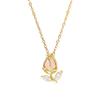 Elegant Cat's Eye Tulip Necklace - Luxurious, Versatile, Simple Korean Style Clavicle Jewelry for Women