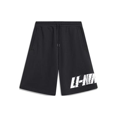 Sports Life Series Letter Print Elastic Waist Straight Loose Shorts Men Bottoms AKST747-1