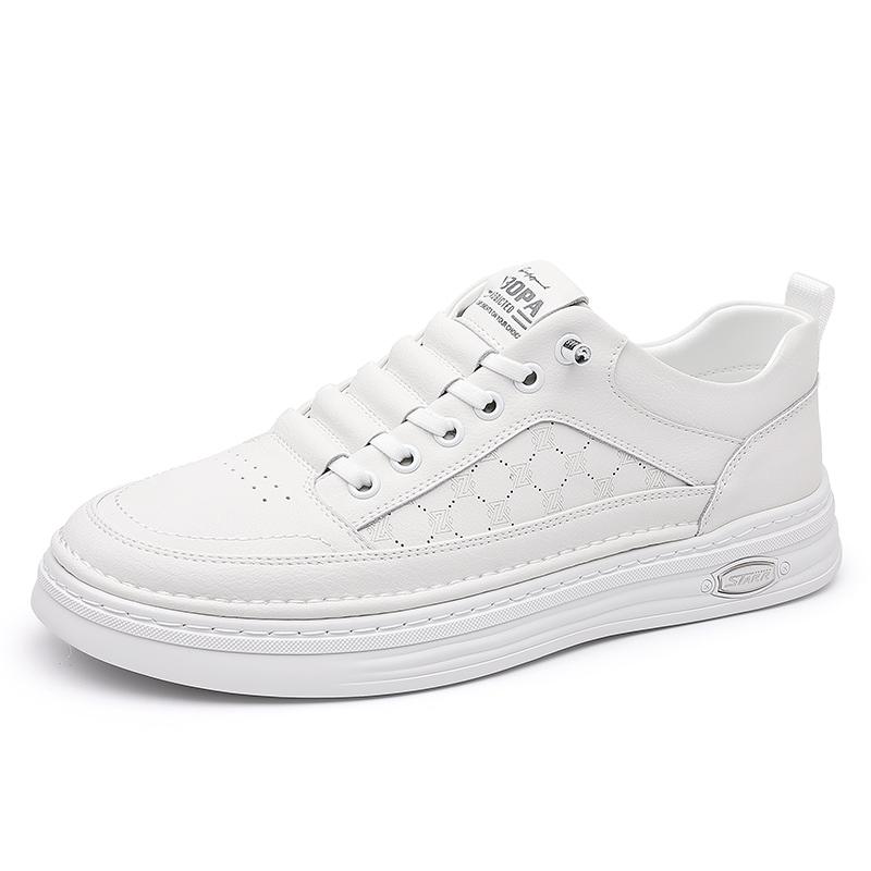 

Британские мужские модные туфли на толстой подошве, повседневные туфли из кожи, простые офисные мужские деловые рабочие туфли, универсальные для собеседований 44 белый