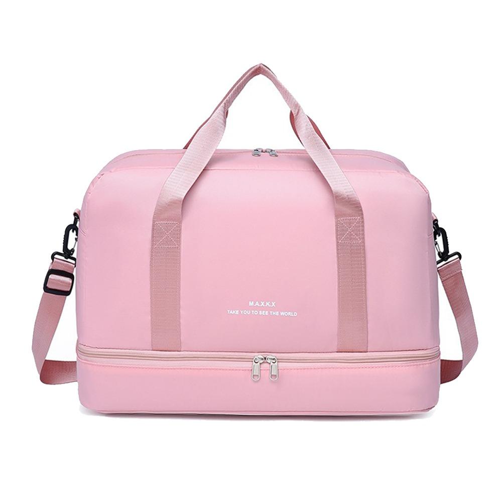 Large Capacity Sports Bag Adjustable Shoulder Strap Dry and Wet Gym Bag Multifunctional Solid Color Duffle Bag Weekend Use