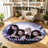 Round Rug Custom Nameaespa Pattern Non Slip Carpet Home Floor Decor