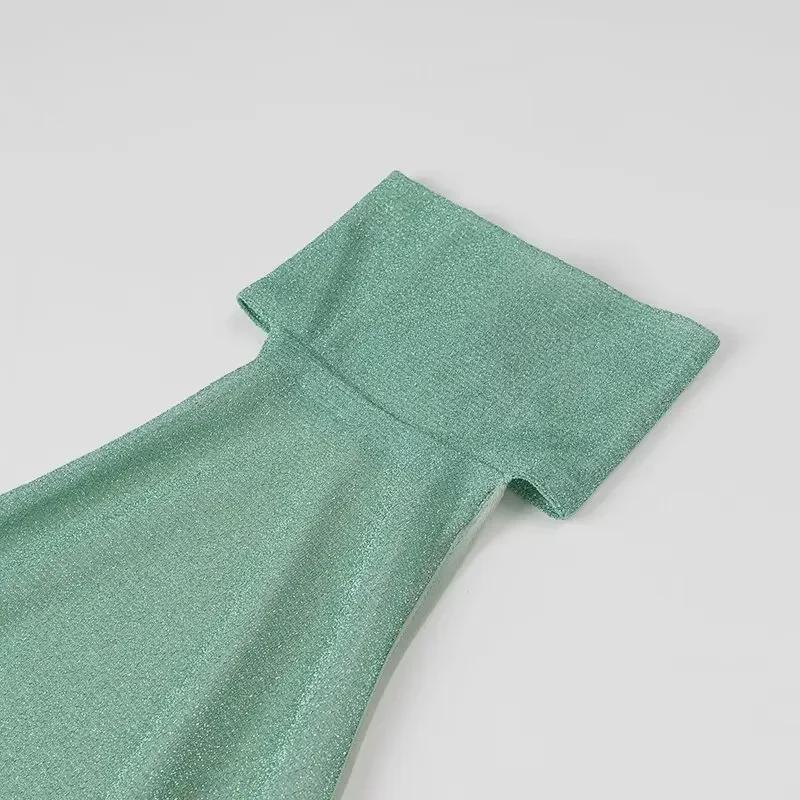 Elegant European & American Style Halter Neck Backless Slim Fit Dress