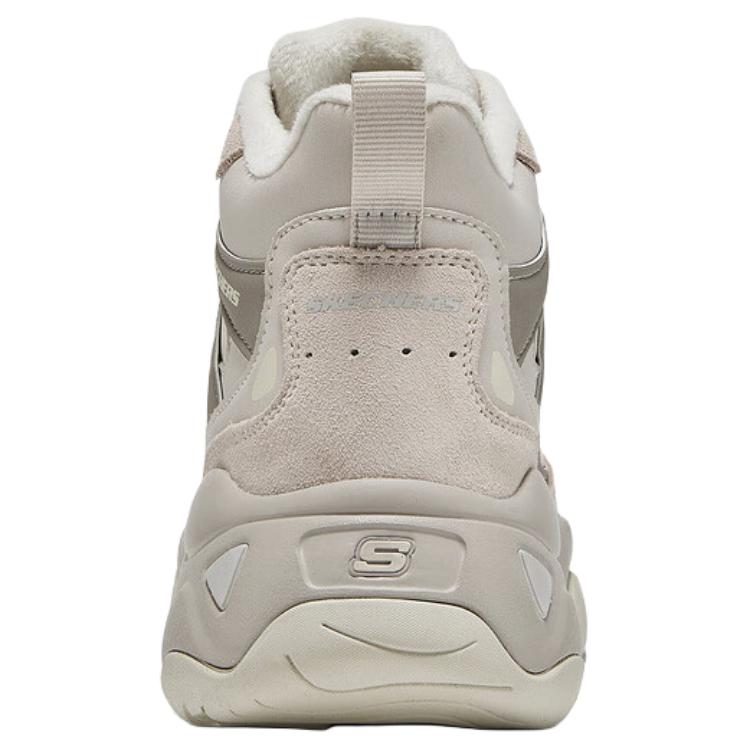Skechers DLites Comode Versatili Aumenta Altezza Calde Mid-Top Scarpe da Papà Sneaker Donna Grigio 169078-NTGY