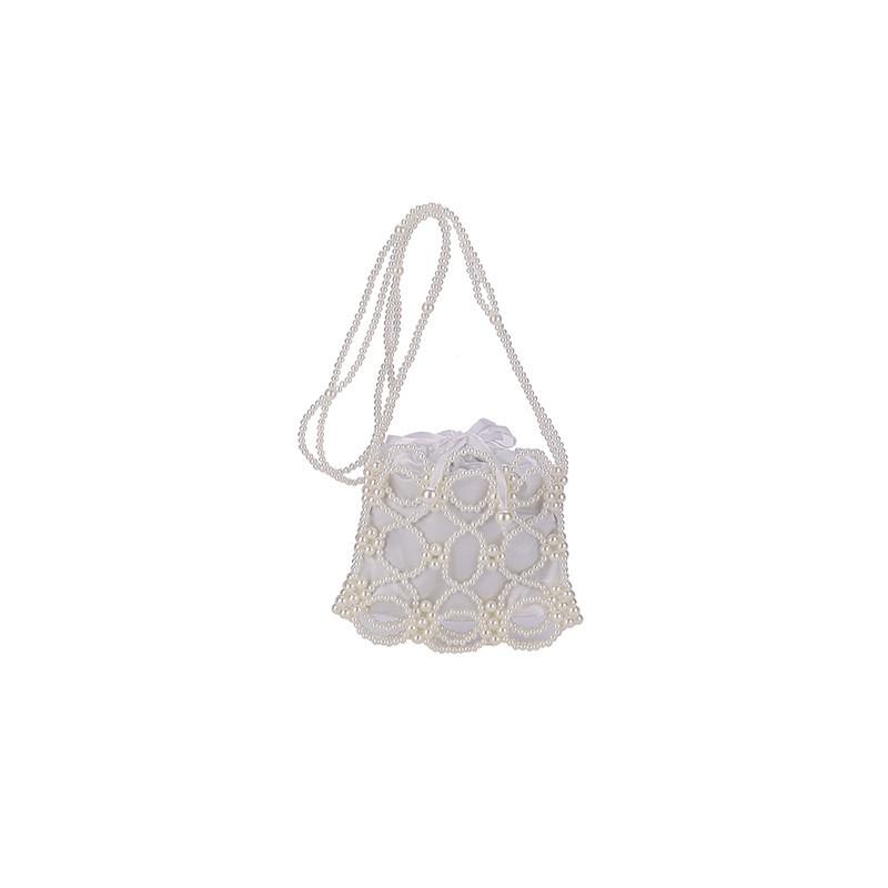 

Fashionable Pearl Mini Bucket Bag For Kids With Breathable Pvc Material Ideal For Spring And Summer