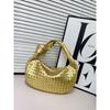 Handwoven Horn-Shaped Crossbody Bag Women Soft PU Woven Shoulder Small Daily Use Tote In 16 Colors