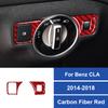Real Carbon Fiber For Mercedes Benz CLA 2014-2018 Car Headlight Adjustment Button Decoration Sticker Car Interior Accessories