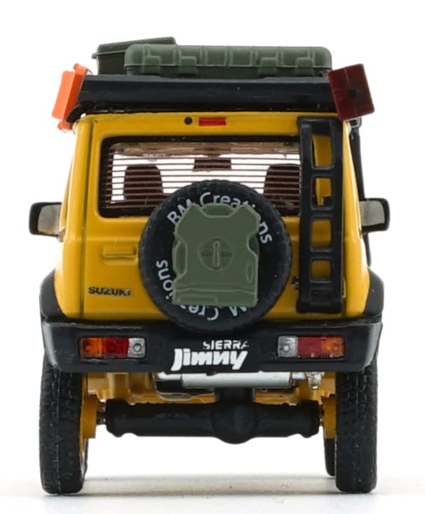 Scherer Designs BM CREATIONS Měřítko Suzuki Jimny 2019 RHD Rhino Slonová kost Žlutá Balíček příslušenství BMC X JIMNY 5. výročí Hotový model 1/64 (JB74)
