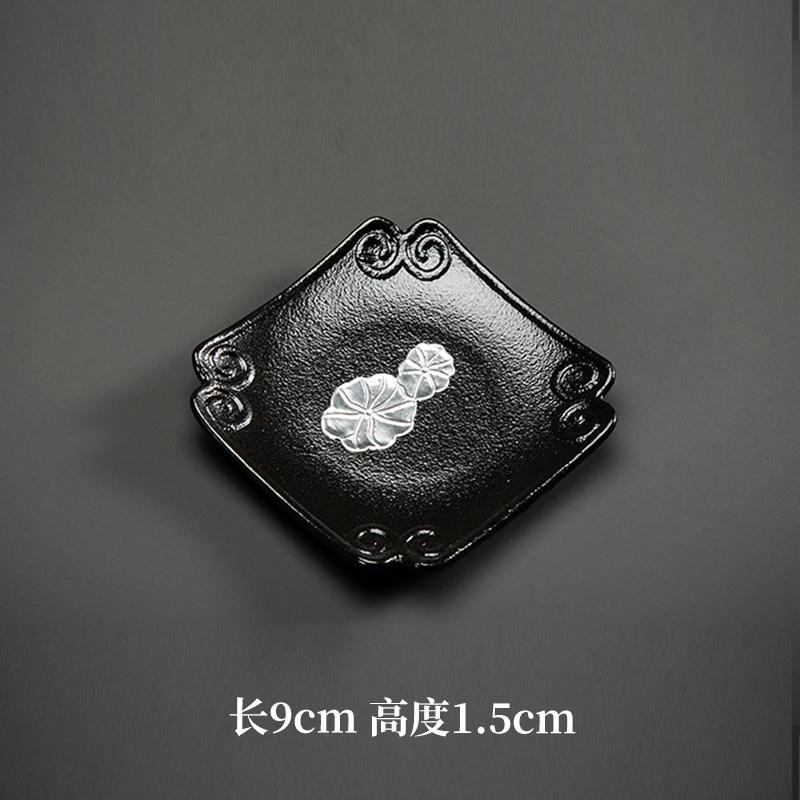 Ceramic Coaster Creative Crude Pottery Tea Tray Black Pottery Insulation Pad Zen Home Kung Fu Tea Set Tea Ceremony Accessories