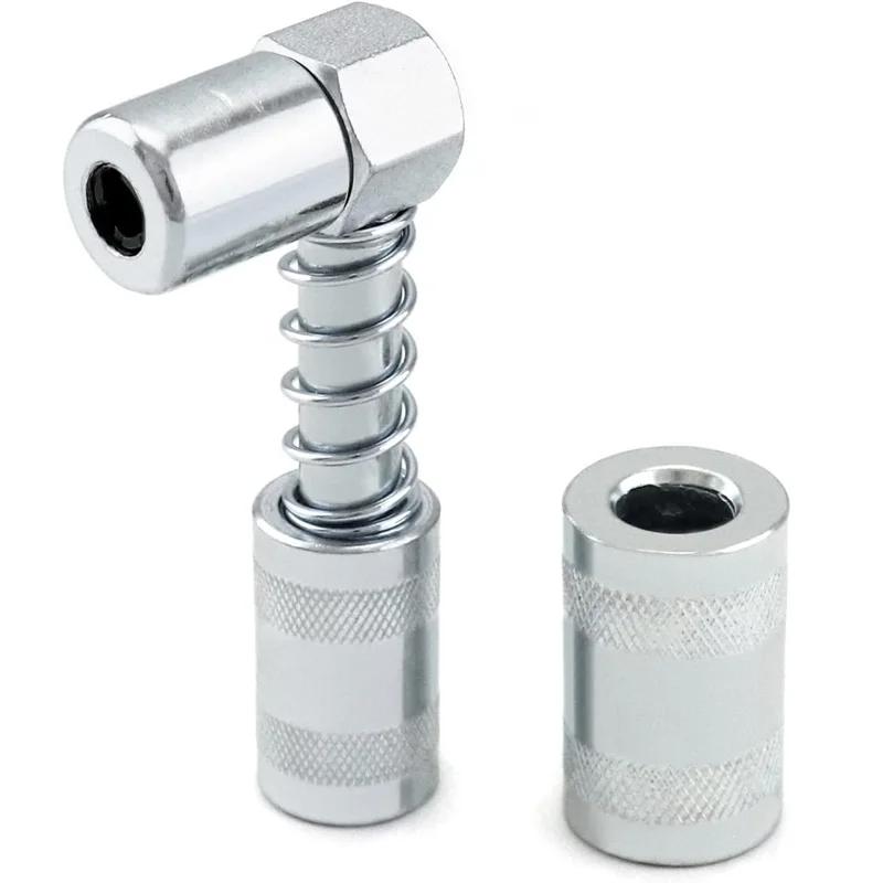 

90° Grease Coupler Adapter Zero Leak Nozzle Sealed Lubrication Tool For Grease Gun Fittings Machinery Farm Equipment Repair