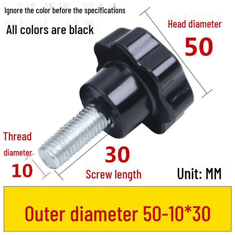 Star-Shaped Bakelite Hand-Tightening Screw Handle (M4-M10)