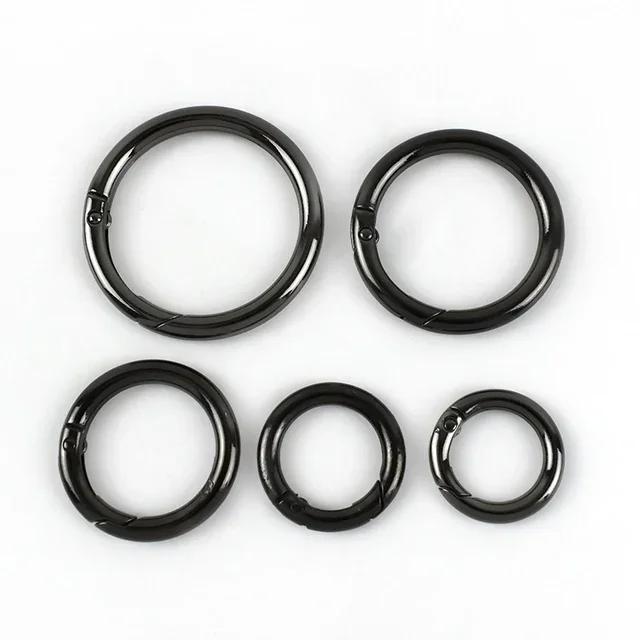 5 Pièces 10-50mm Boucles Métalliques Anneau O à Ressort Porte-clés Boucles Rondes Ouvrables Crochets à Pression pour Sacs Mousquetons Accessoires de Quincaillerie de Fermeture 38mm
