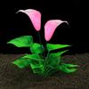 Aquarium Ornament Fadeless Aquatics Accessories Bright Color Simulation Flower Landscape Decor for Home