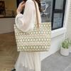 Ethnic Style Woven Bag Large-capacity Pattern Canvas Bag Student Hand-held New Korean Version Tote Bag Commuter Tote Bag