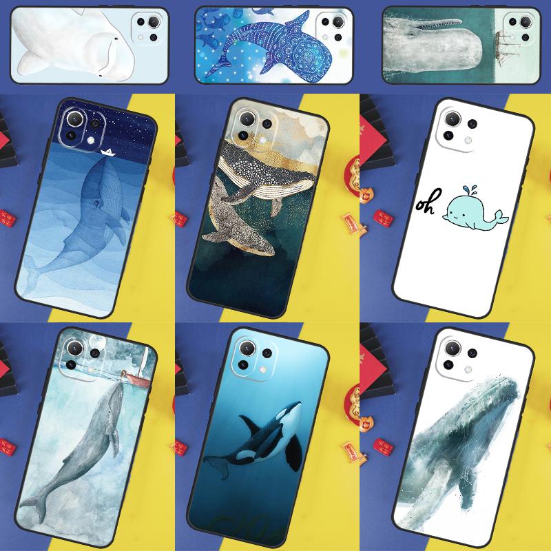 Cartoon Whale Case For Xiaomi 15 13 14 Ultra 14T 11T 12T 13T Pro POCO X7 Pro X3 X5 X6 F5 F6 M6 Pro Cover