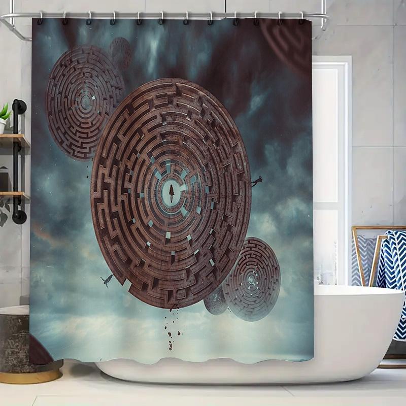 Mystic Maze Portal Tapestry Backdrop Shower Curtain Fantasy Space Art Home Decor Wall Hanging
