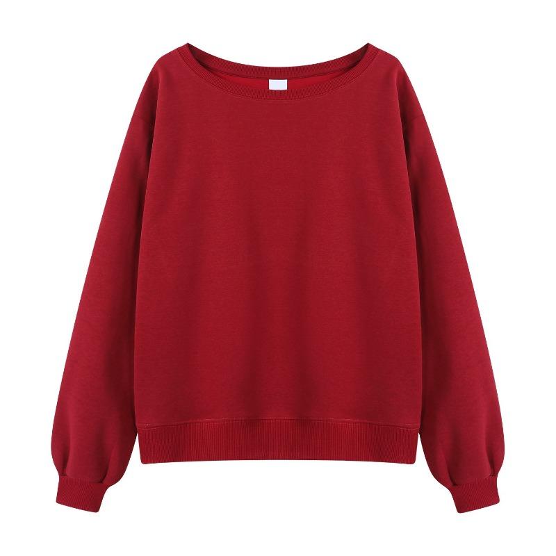 Estilo Casual de Primavera y Otoño Ropa de Mujer de un Hombro Pulóver Coreano y Japonés para Mujer Sudadera de Hombros Descubiertos