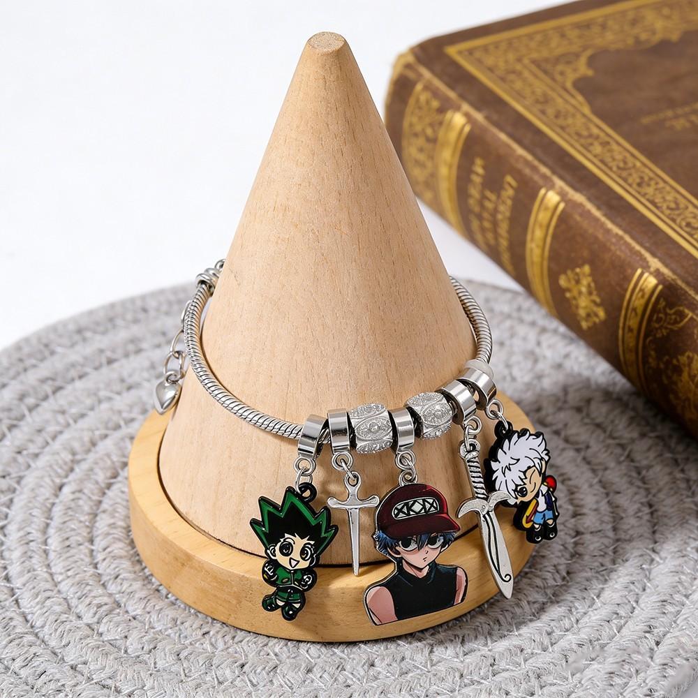 Braccialetto con Charm a Cartone Animato Hunterhunter con Gioielli in Lega di Zinco per Uomini e Donne