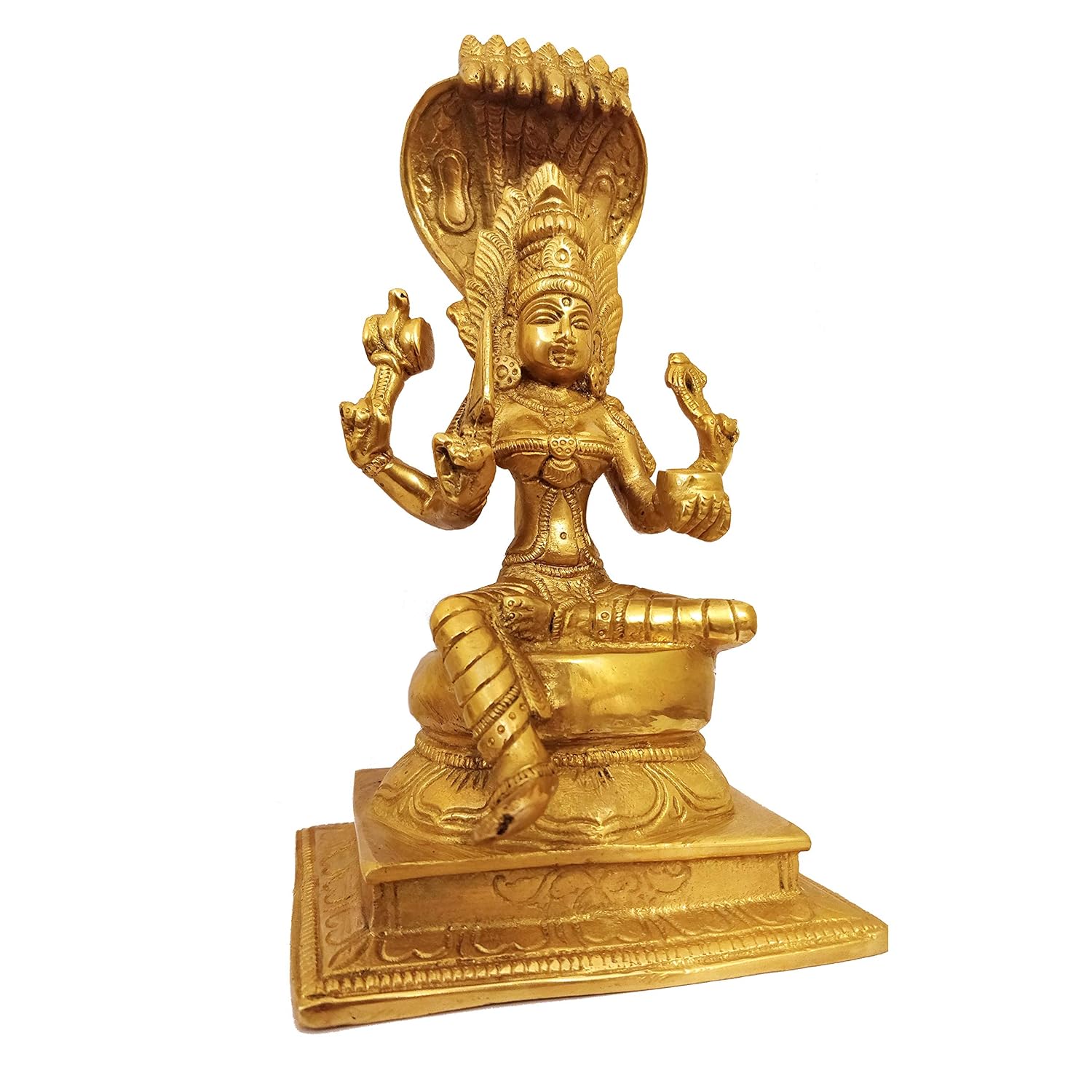 Падмавати Богиня Дурга Мариамма Сидящий Патанджали Мурта, Латунь, Золотая Статуэтка