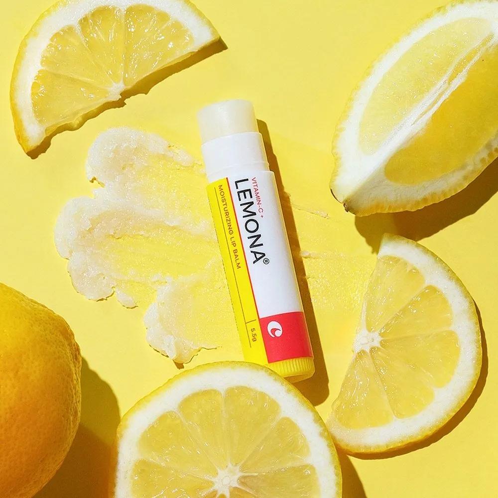 Kyungnam Pharmaceutical LEMONA Vitamin C Moisturizing Lip Balm Lip Care Lip Ointment Moisturizing Lip Balm Lipstick Lip Gloss Children Adults Elderly LEMONA Vita C Moisturizing Lip Balm
