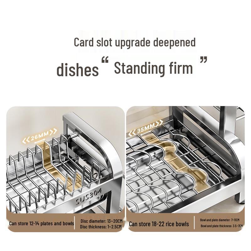 MICOE 304 Stainless Steel Kitchen Dish Drying Rack