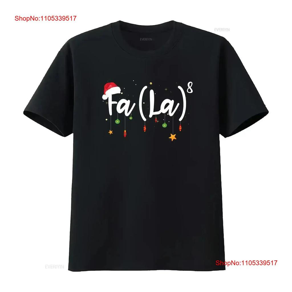 FA LA 8 Funny Christmas T Shirt Santa Math Form vintage Washed Casual designer clothes graphic