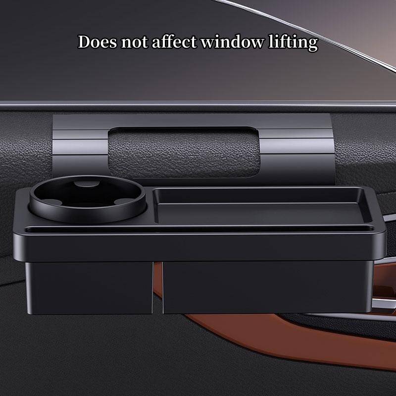 Car Organizer Box Side Door Window Hanging Storage Rack ABS Multifunctional Cup Stand Phone Holder Storage Tray Car Accessories
