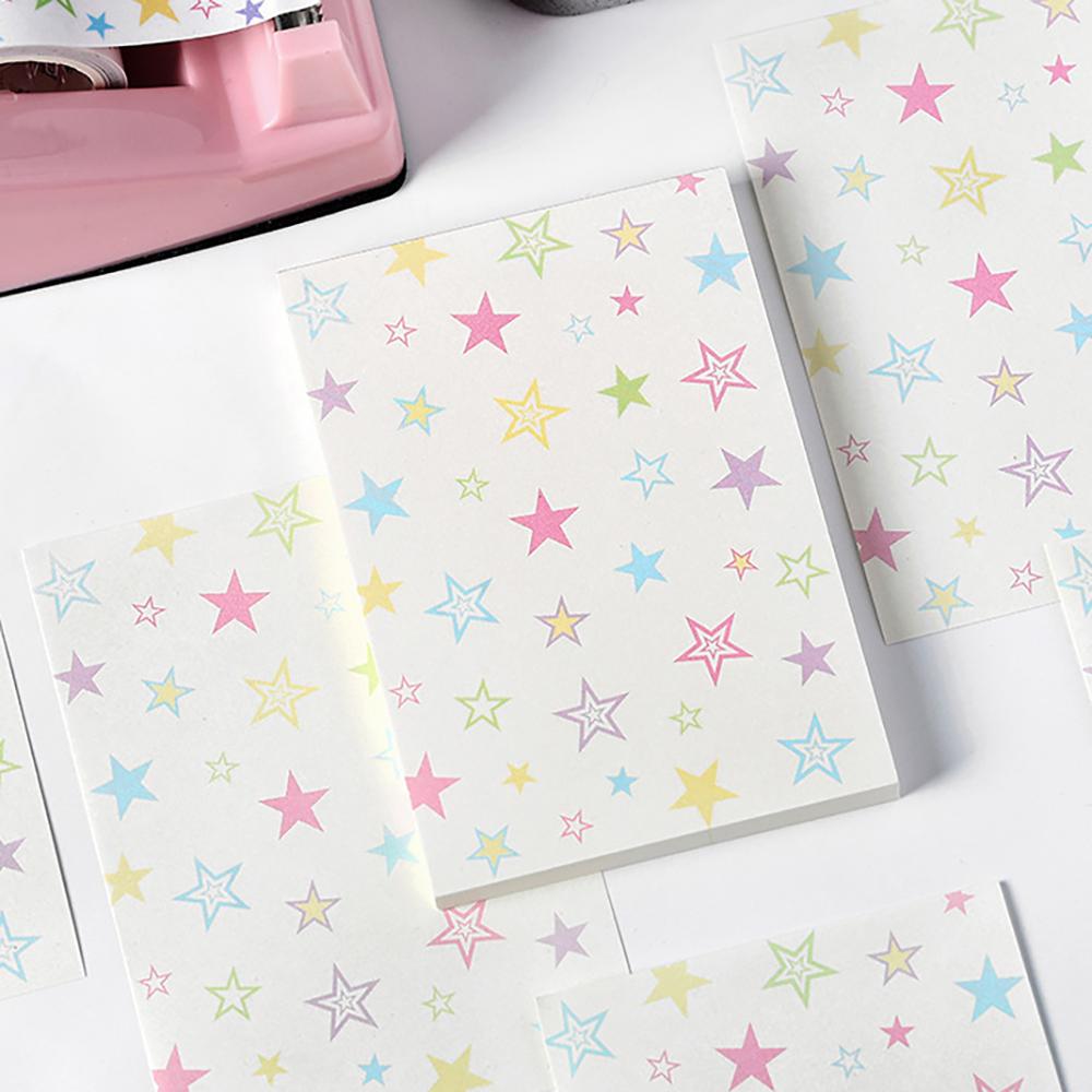 80 Blatt Rainbow Rhythm Koreanischer Stil Minimalistisches Notizbuch mit dekorativem Hintergrundpapier kompatibel mit M5-Innenseiten