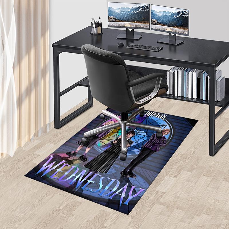 1pc Tim Burtons Wednesday Carpet for Playroom Bedroom Living Room Sofa Home Decor,kids Game Area Rug Non-slip Floor Mat Y82673