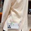 KEYSION Crossbody Wrist Strap Transparent Phone Case for iPhone 13 14 15 16 17 Pro Max Air 16 Plus Long Lanyard Shockproof Cover