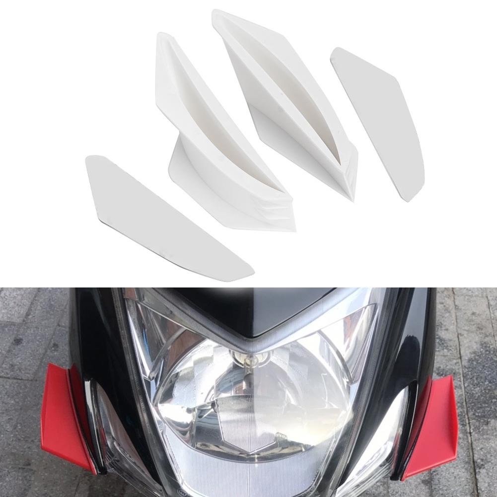 Motorcycle Aerodynamic Winglets Spoiler Wing Universal Modification AccessoryWhite