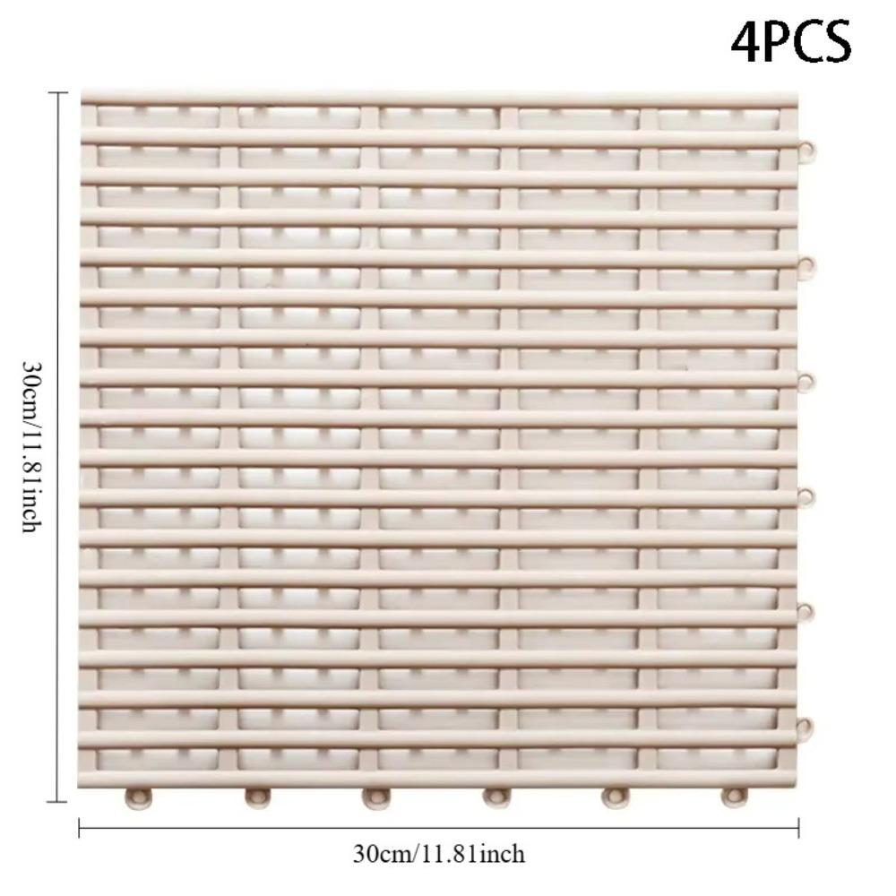 Quick-Dry Non-Slip Mat Interlocking Floor Mat Square Bathroom Mat Balcony Use