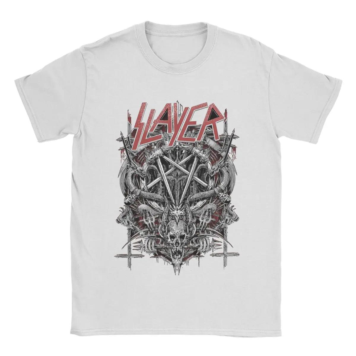 

Урожай 1980-х років металевий гурт Slayer сміття-метал футболка чоловіча O-подібним вирізом бавовняна футболка з короткими рукавами трійники плюс розмір топи M білий