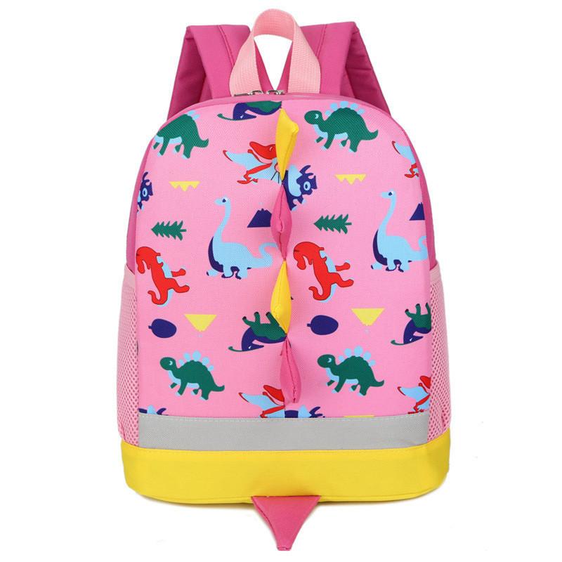 Cute Cartoon Animal Print Toddler Backpack Durable Nylon For Boys And Girls