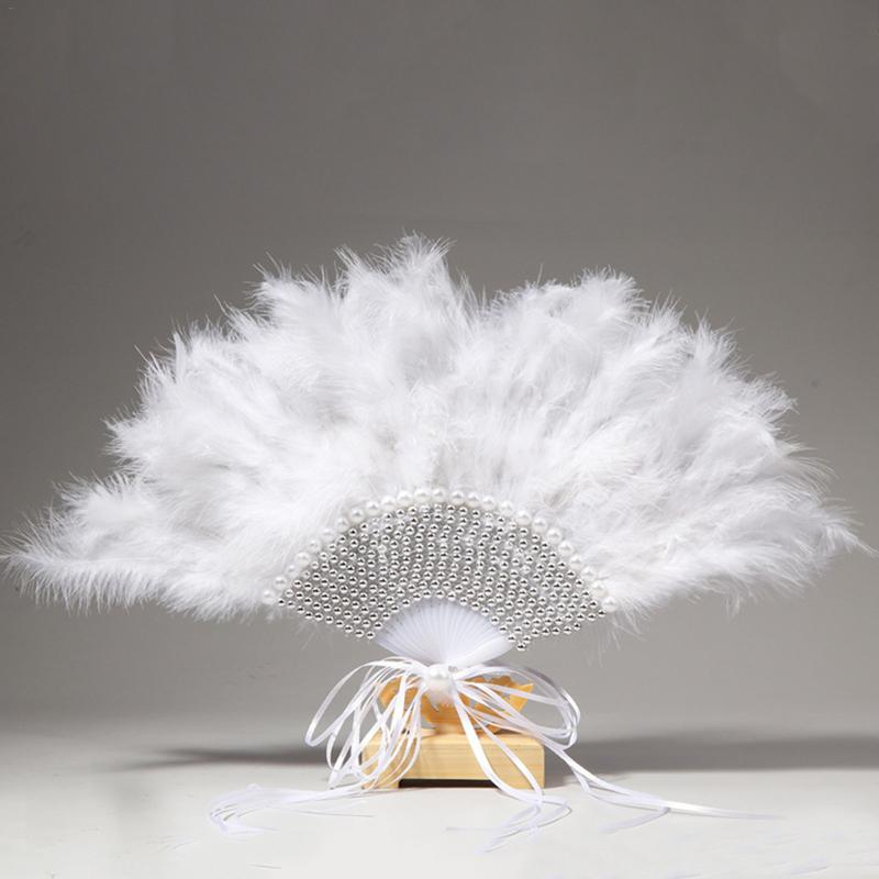 Hand Fans Folding Fan Hand Portable Favor Gift Party Fans Wedding Feather Fan Performance Dj Bar Club Room Party Decoration