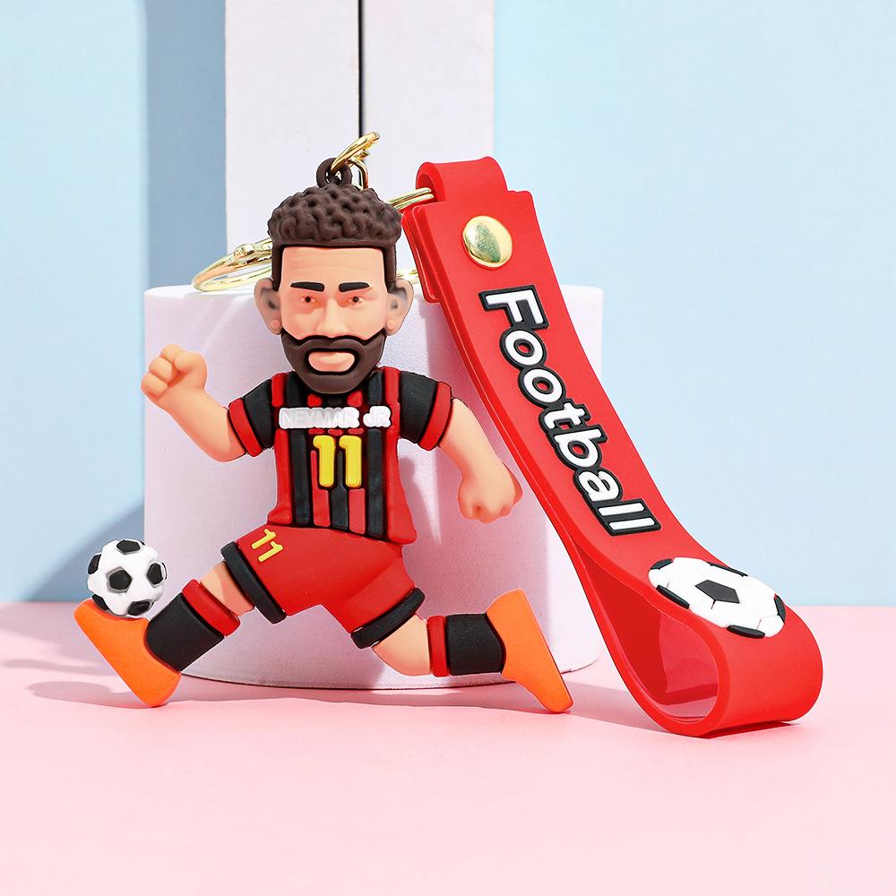 Portachiavi Immagine Stella del Calcio Decorazione Borsa Stella del Calcio Portachiavi Bambola Accessori Chiavi Auto Popolare per Uomini Regalo per Fan Prezzo all'Ingrosso