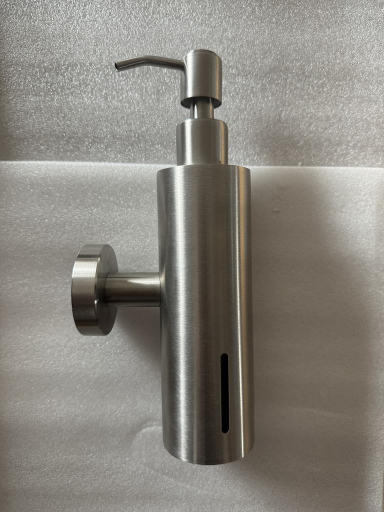 1PC 200ml Shower Bottle Pump 304 Stainless Steel Brushed Chrome Round Squaer Shampoo Dispenser Wall Mounted