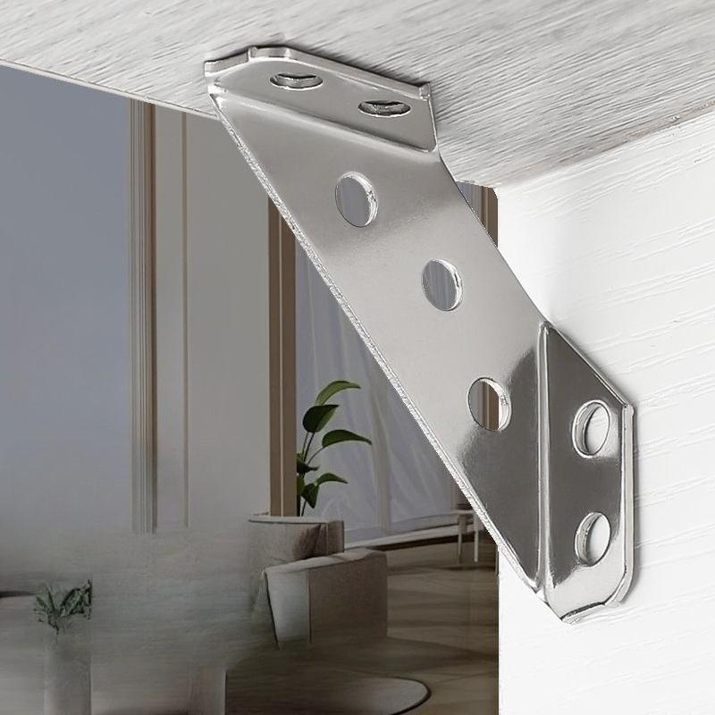 20PCS Stainless Steel Multi-functional Corner Code 90-degree Right-angle Cabinet Reinforcement Accessory Three-sided Fixator