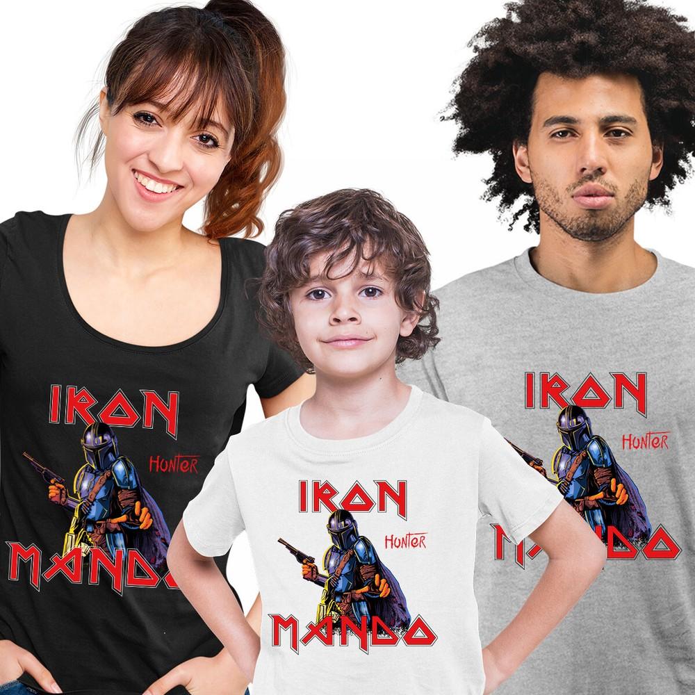 

Iron Mando Hunter T-shirt Mandalorian Star This Is The Way Baby Yoda Fans S