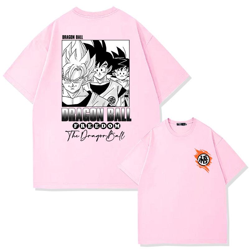2025 MINISO Anime Dragon Ball T-Shirt Goku Cartoon Summer T Shirt Children's T-shirt Outdoor Casual Parent-child Tops Trendy Children's Tshirts