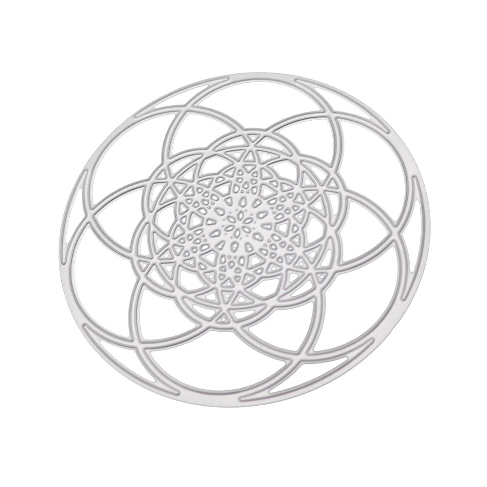 Překrývající se kruhové rámečky Kovová stříbrná šablona Embosování Vyřezávací šablony Pro DIY Scrapbooking Papírové Album Výrobu Karet