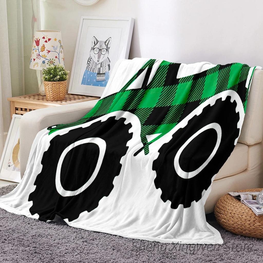 Halloween Watercolor Truck Blanket Warm Four Seasons Pumpkin Print Flannel Blanket Halloween Blanket