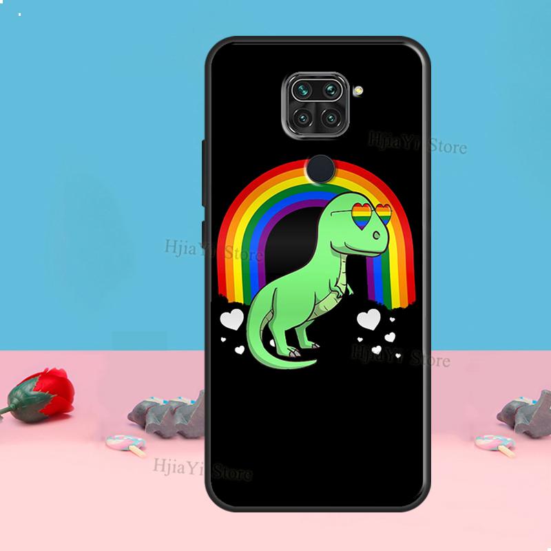

T Rex Gay Pride Dinosaur Case For Redmi Note 8 9 10 11 12 Pro Plus 10S 11S 12S Cover For Redmi 9C 10A 10C 12C Coque Redmi Note 11