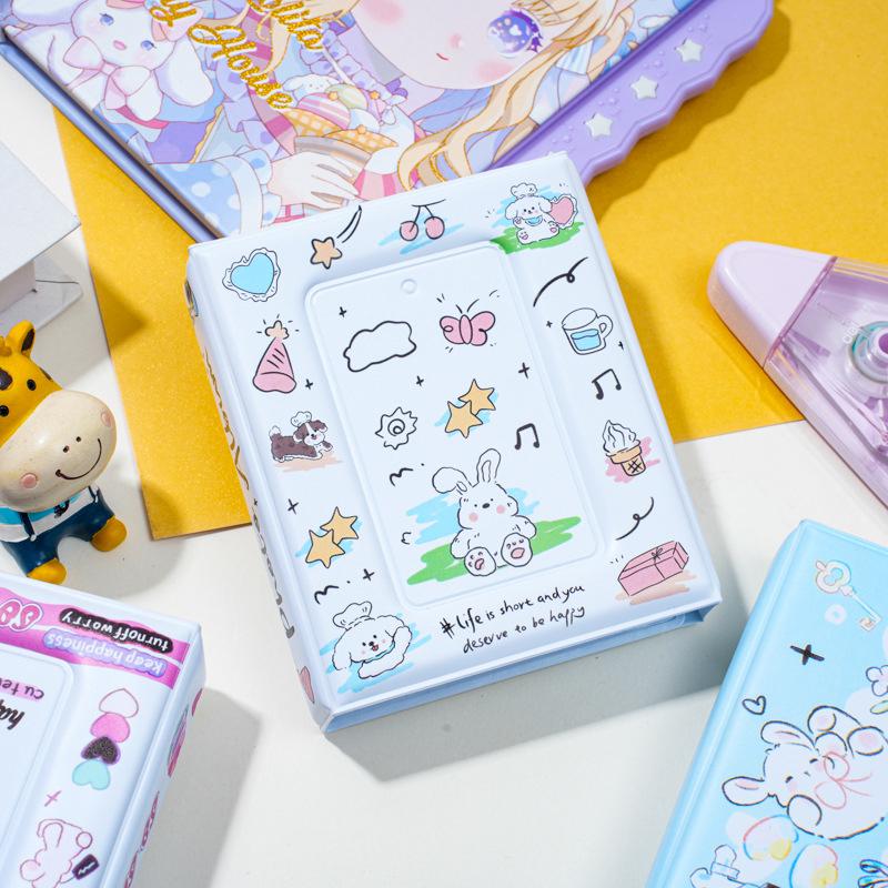 Cartoon 3 Inch Album Photo Postcard 36 Pockets Cards Mini Album Kpop Idol Pictures Collection Album Name Cards Storage Holder