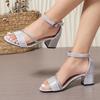 Fashion 2025 Fashion Women's Buckle Sandals Summer High-heeled Women's Luxury Sandals Heels Women Luxury Sandals Women Designers