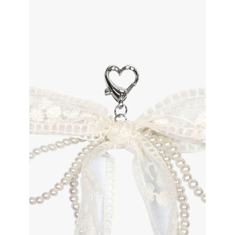 PinK PinEAPPLE PPA BLOOMinG RIBBON keyring_CREAM