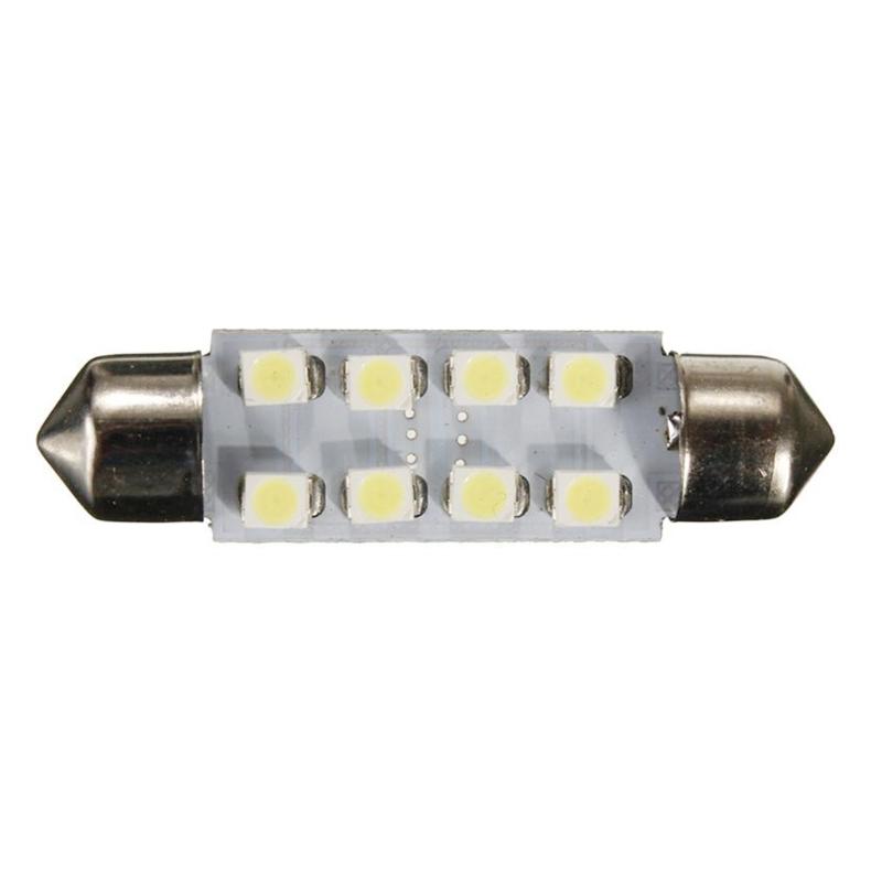 Festoon LED Tail Bulbs 31/36/39/41mm Double Pointed 12V 8SMD 1210 Car Interior Dome Reading Trunk License Plate Lights